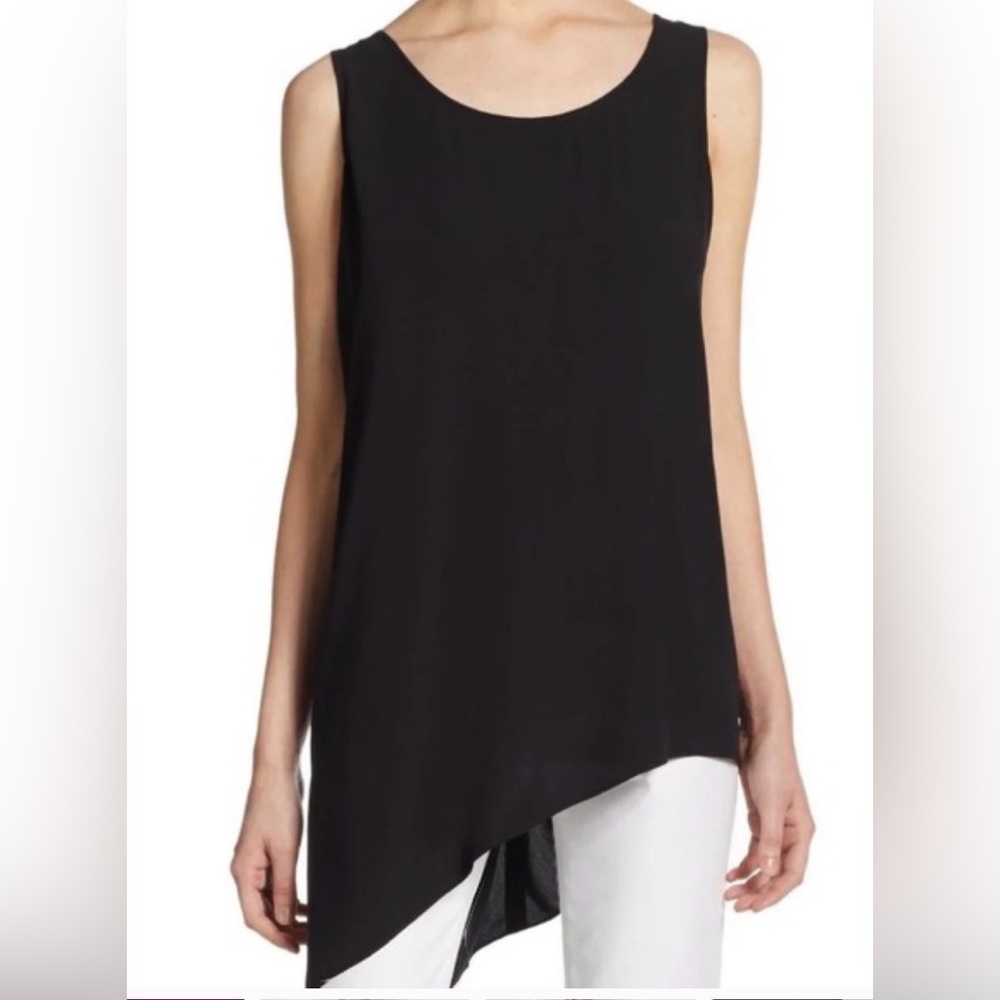 Chico's Black Asymmetrical Tank Top
